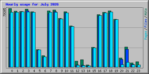 Hourly usage for July 2026